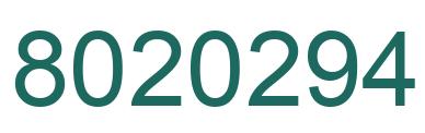 Número 8020294 imagen verde