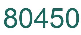 Número 80450 imagen verde
