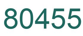 Número 80455 imagen verde