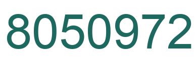Number 8050972 green image