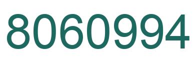 Number 8060994 green image