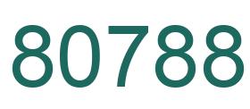 Número 80788 imagen verde