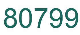 Número 80799 imagen verde