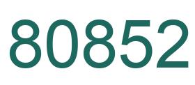 Número 80852 imagen verde