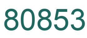 Número 80853 imagen verde
