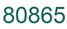 Número 80865 imagen verde
