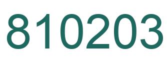 Number 810203 green image