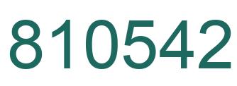 Number 810542 green image