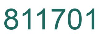 Number 811701 green image