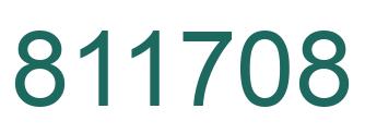 Number 811708 green image