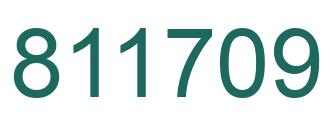 Number 811709 green image