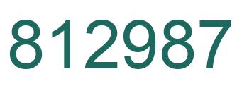 Number 812987 green image