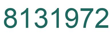 Number 8131972 green image