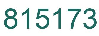 Number 815173 green image