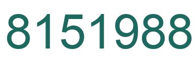 Número 8151988 imagen verde