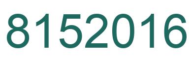 Número 8152016 imagen verde