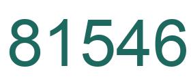 Number 81546 green image