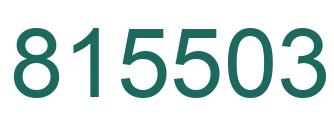 Number 815503 green image