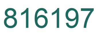 Number 816197 green image