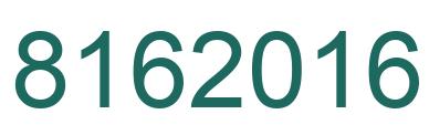 Number 8162016 green image