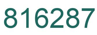 Number 816287 green image