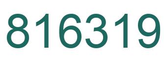 Number 816319 green image