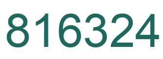 Number 816324 green image