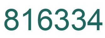Número 816334 imagen verde