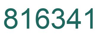 Number 816341 green image