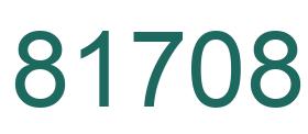 Number 81708 green image
