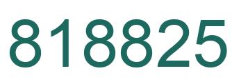 Number 818825 green image