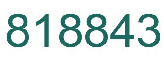 Number 818843 green image
