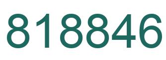 Number 818846 green image