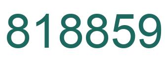 Number 818859 green image