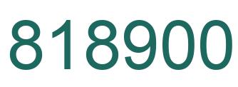 Number 818900 green image