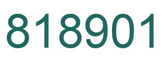 Number 818901 green image