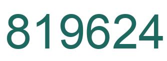 Número 819624 imagen verde