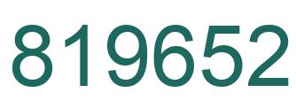Number 819652 green image