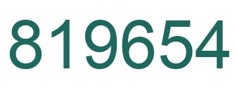 Número 819654 imagen verde