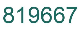 Number 819667 green image