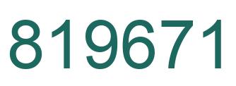 Number 819671 green image