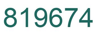 Number 819674 green image