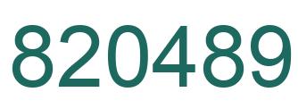 Number 820489 green image