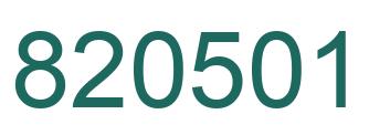 Number 820501 green image