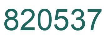 Number 820537 green image