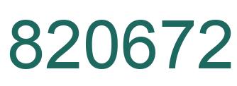 Number 820672 green image