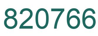 Number 820766 green image