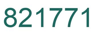 Number 821771 green image