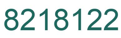 Number 8218122 green image