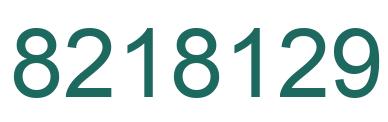 Number 8218129 green image